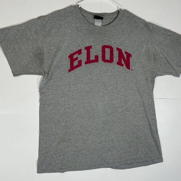 Vintage Elon University Phoenix T-Shirt Elon College Gray Large Distressed 1990s - Picture 4 of 13